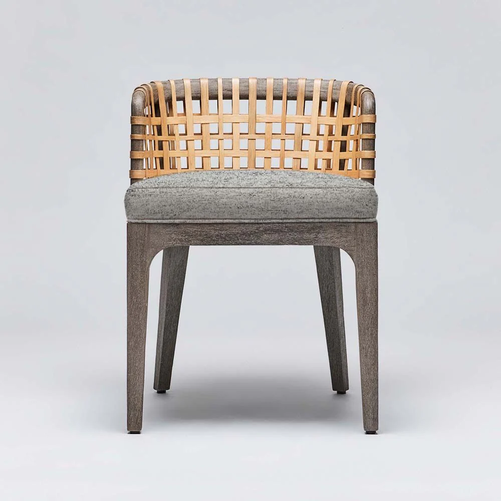 Interlude Palms Side Chair Grey Ceruse - Image 8