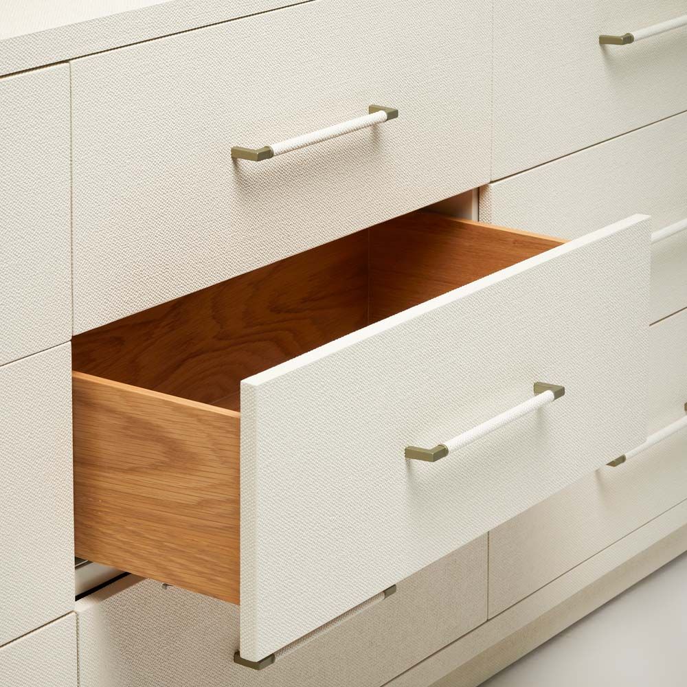 Interlude Taylor 9 Drawer Chest White - Image 3