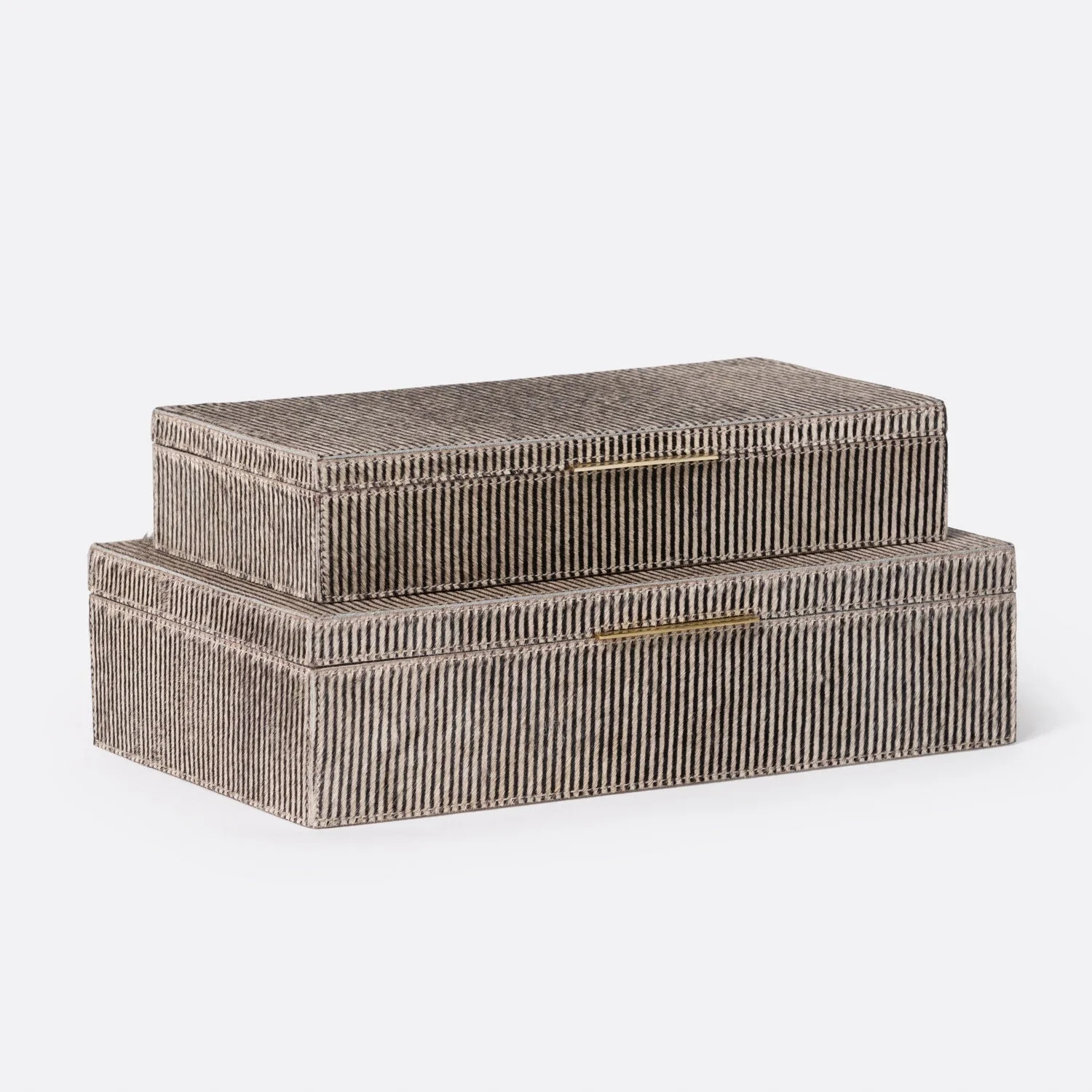 Irwin Candy Stripe Hair-on-Hide Box - Set of 2 - Image 2