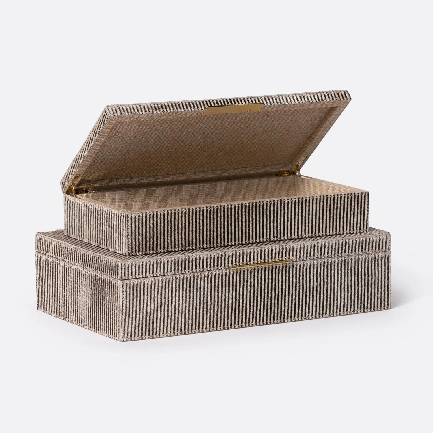 Irwin Candy Stripe Hair-on-Hide Box - Set of 2 - Image 3