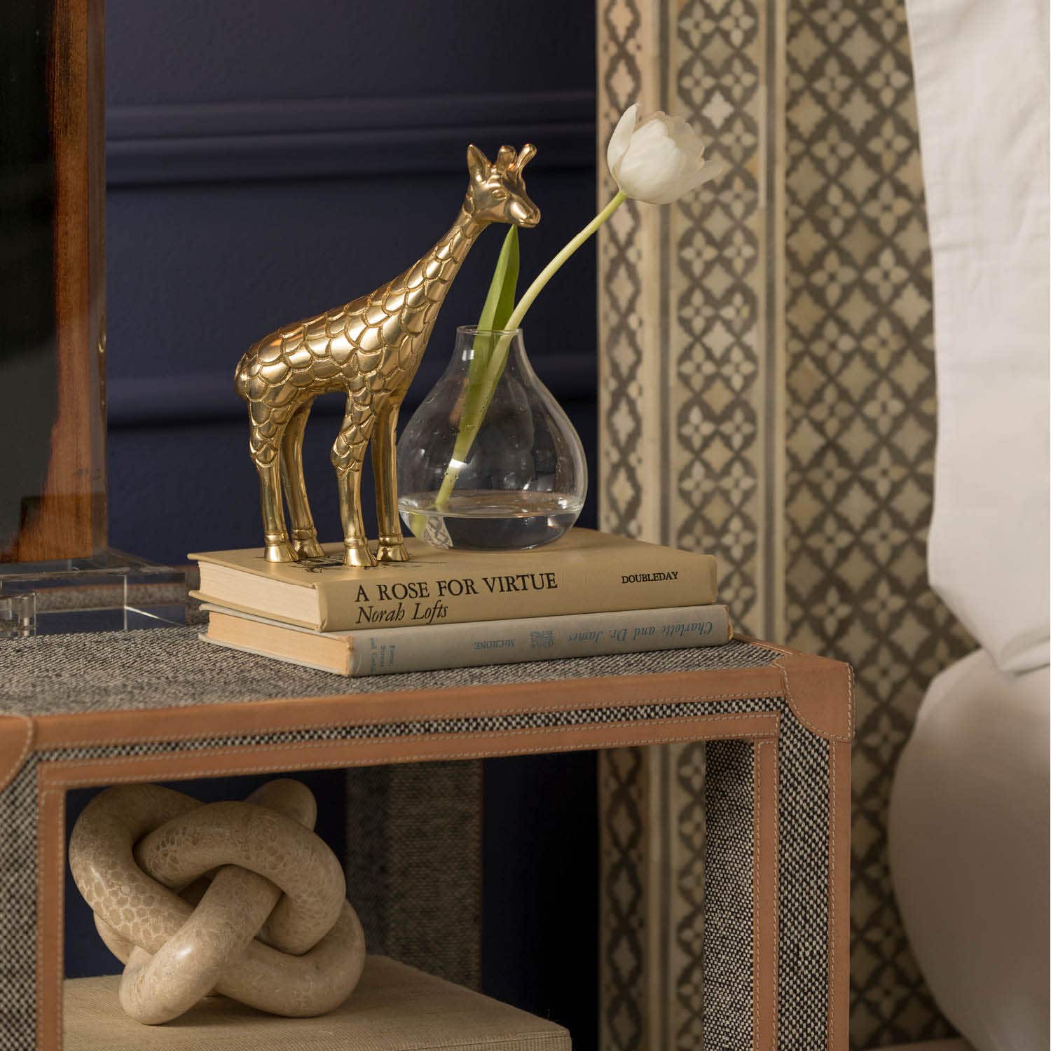 Jennifer Brass Giraffe Sculpture - Set of 2 - Image 3