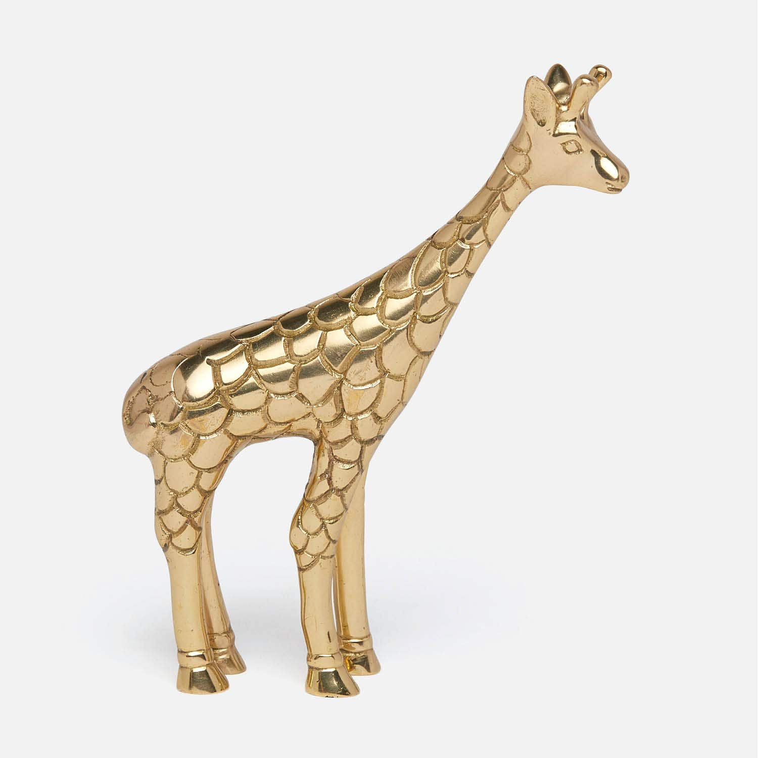 Jennifer Brass Giraffe Sculpture - Set of 2 - Image 4