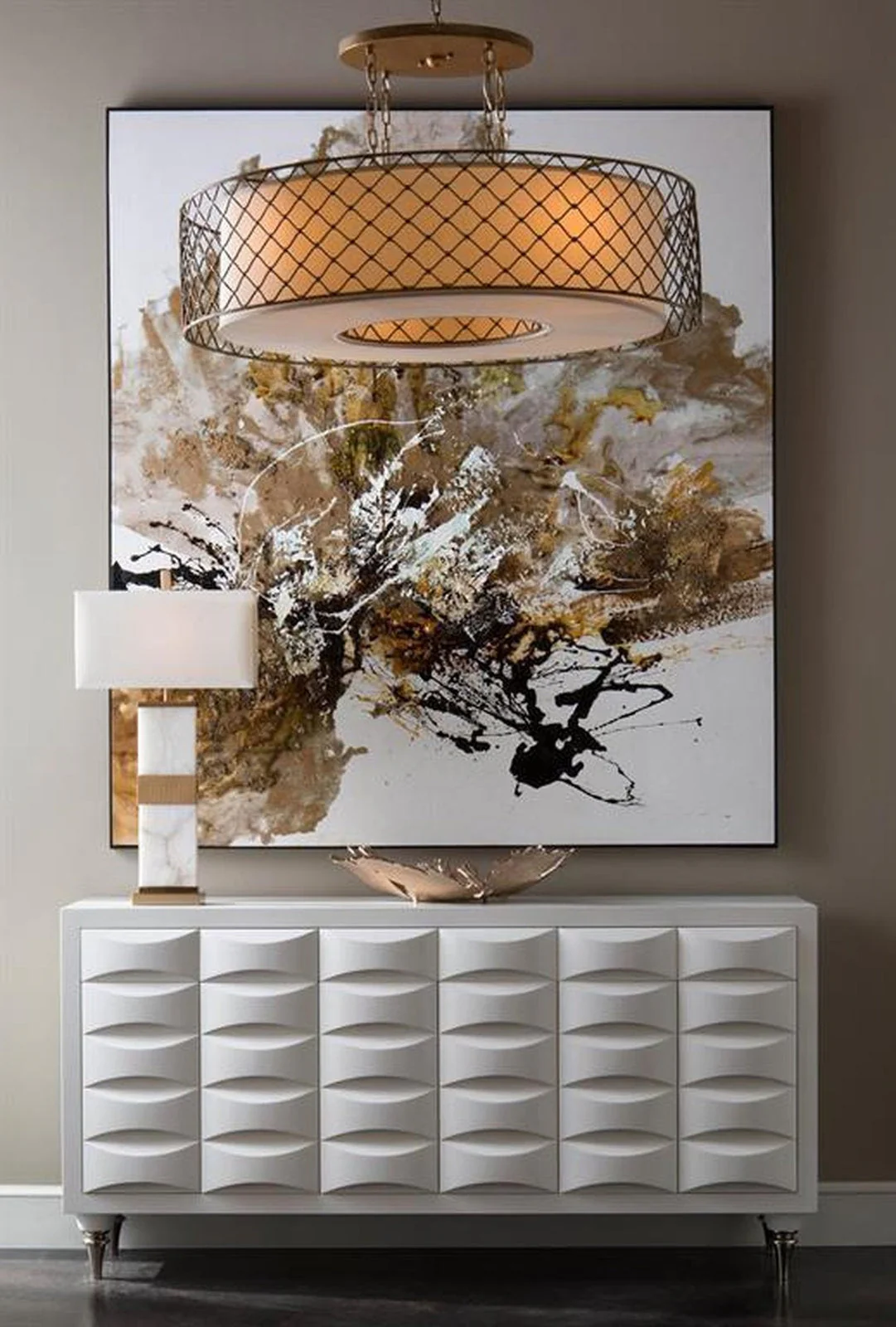John Richard Alabaster Column Table Lamp - Image 2