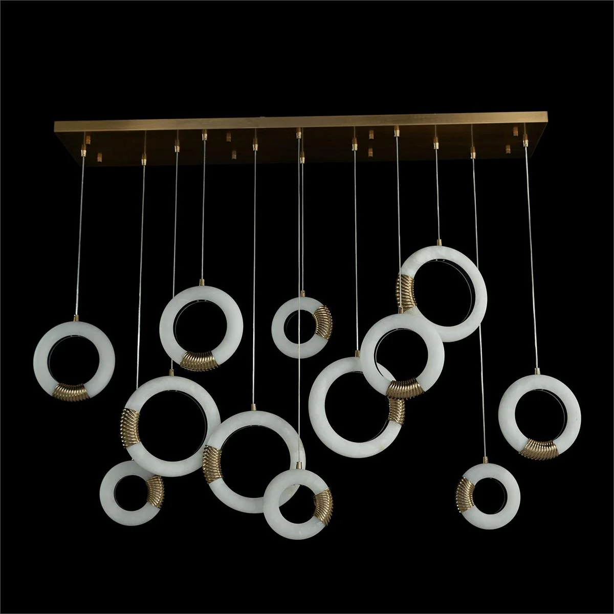 John Richard Bangela Twelve-Light Horizontal Pendant Chandelier - Image 2