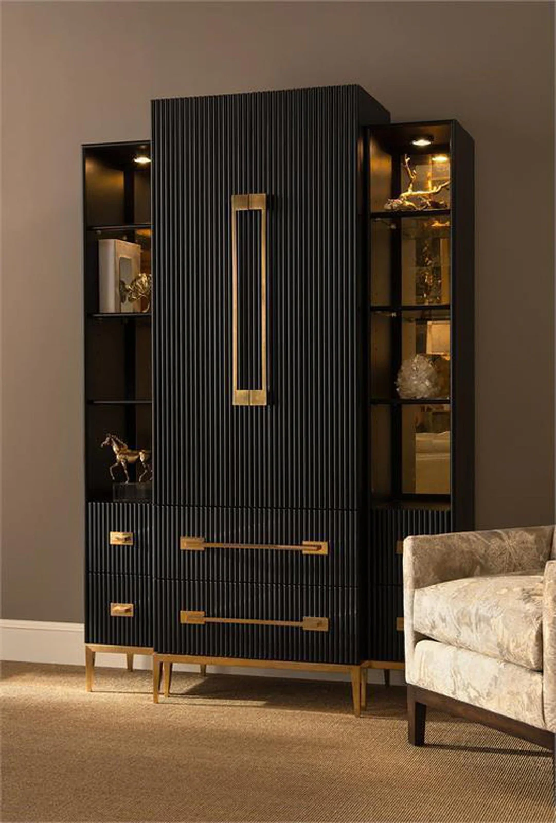 John Richard Black Satin Cabinet - Image 3