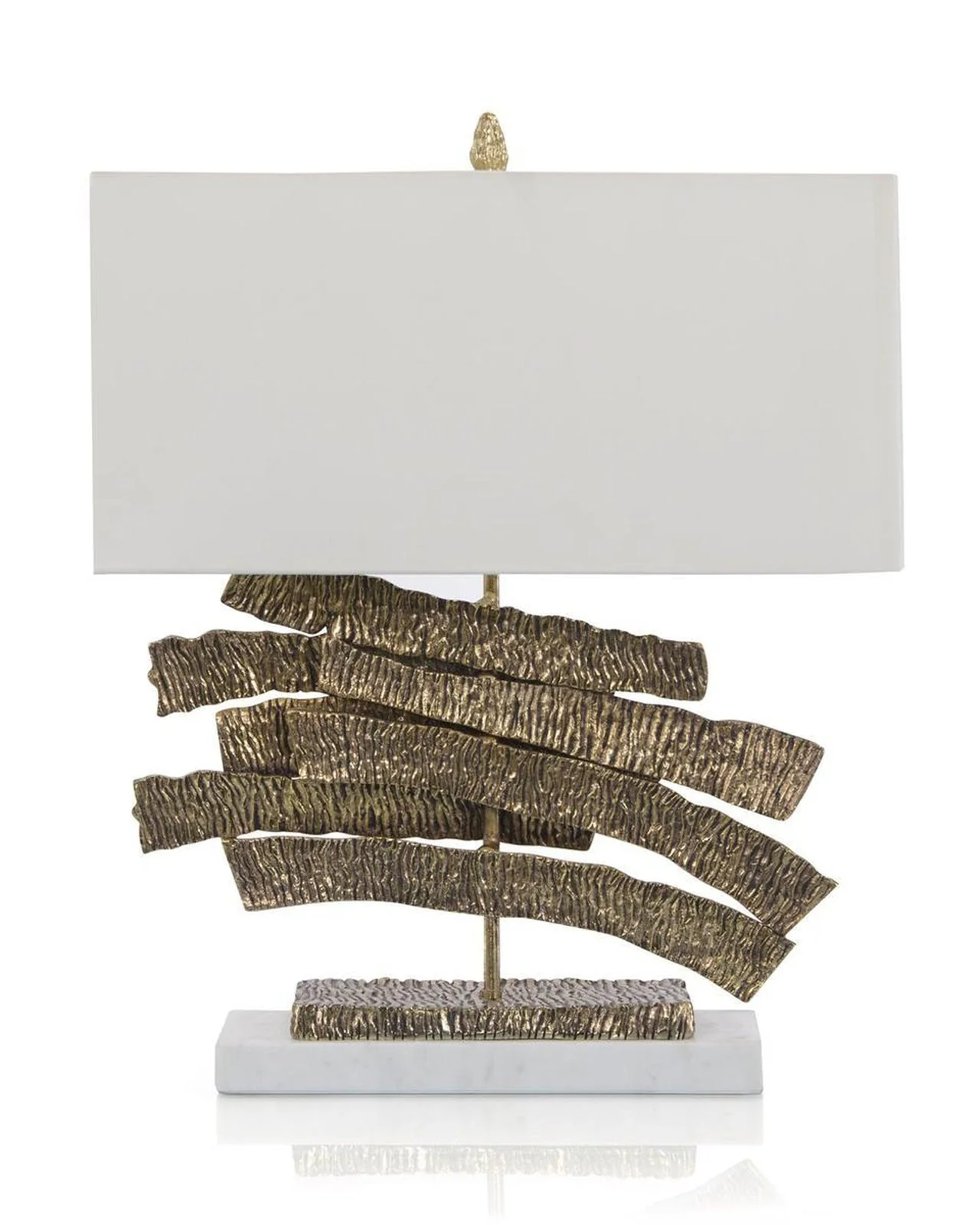 John Richard Brass Crinkle Swoosh Lamp - Image 2