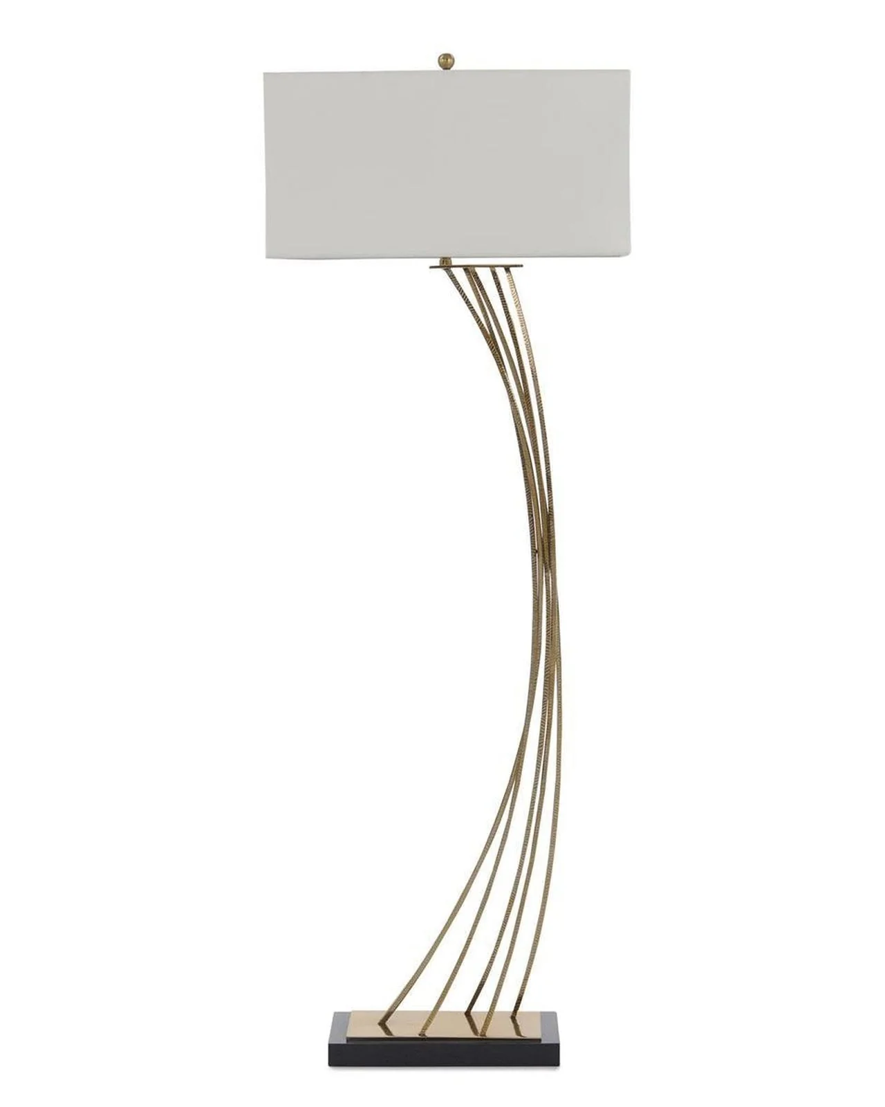 John Richard Cambered Brass Floor Lamp - Image 2