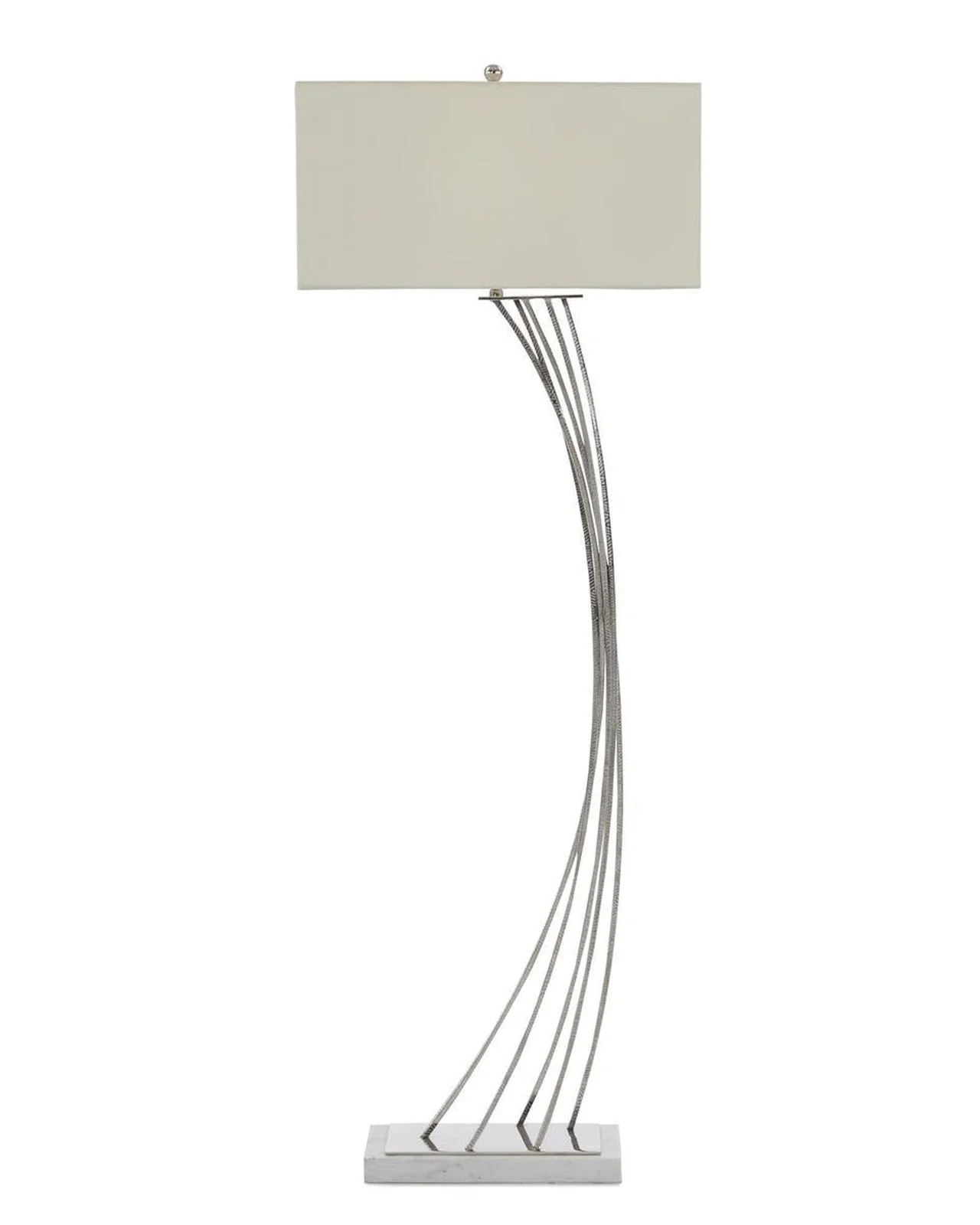 John Richard Cambered Nickel Floor Lamp - Image 2