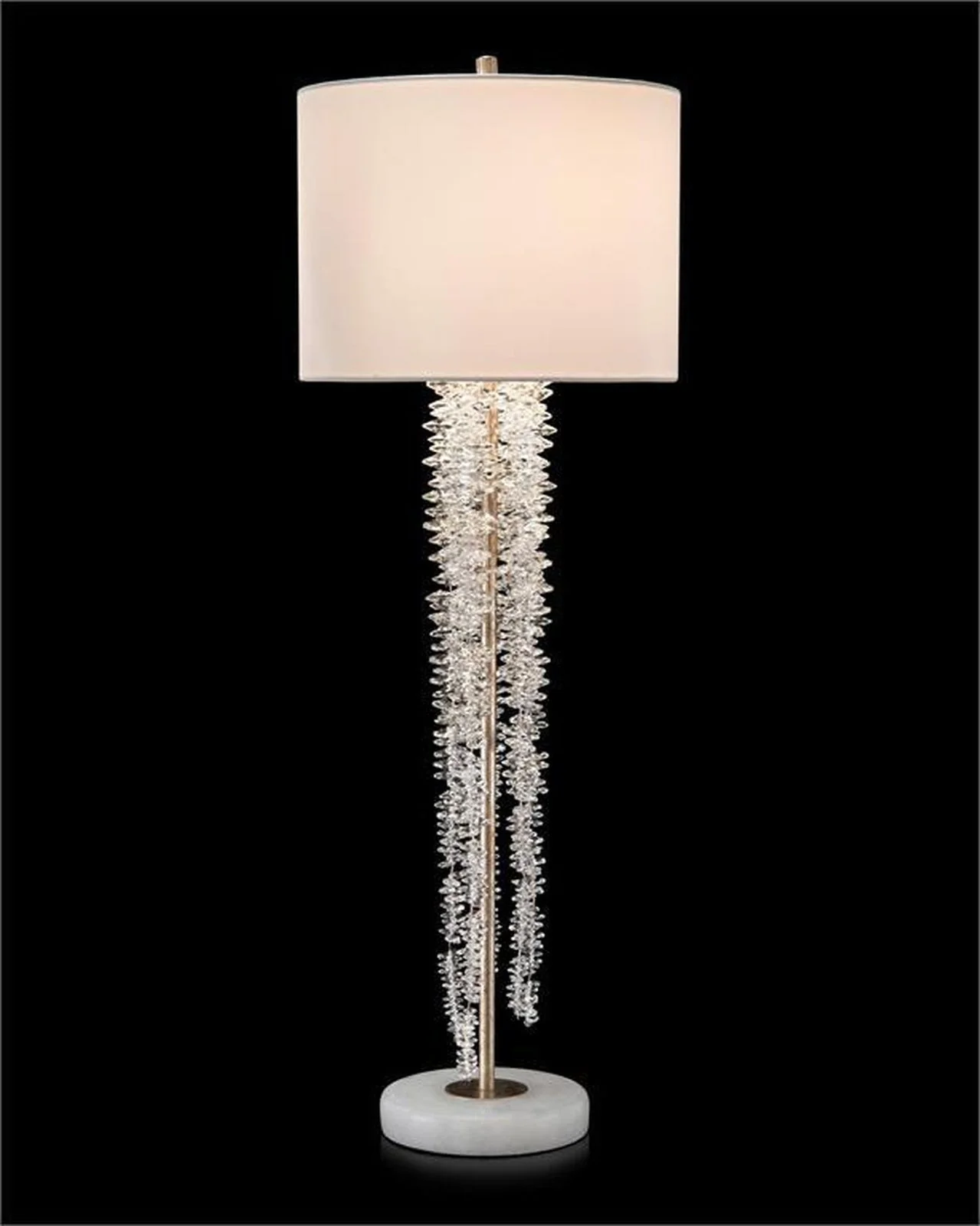 John Richard Cascading Crystal Waterfall Table Lamp Tall - Image 2