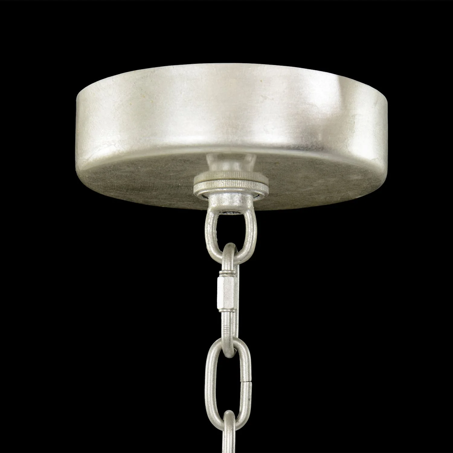 John Richard Churippu Magnolia & Tulip Glass Silver Leaf Vertical Twenty-One Light Chandelier - Image 5