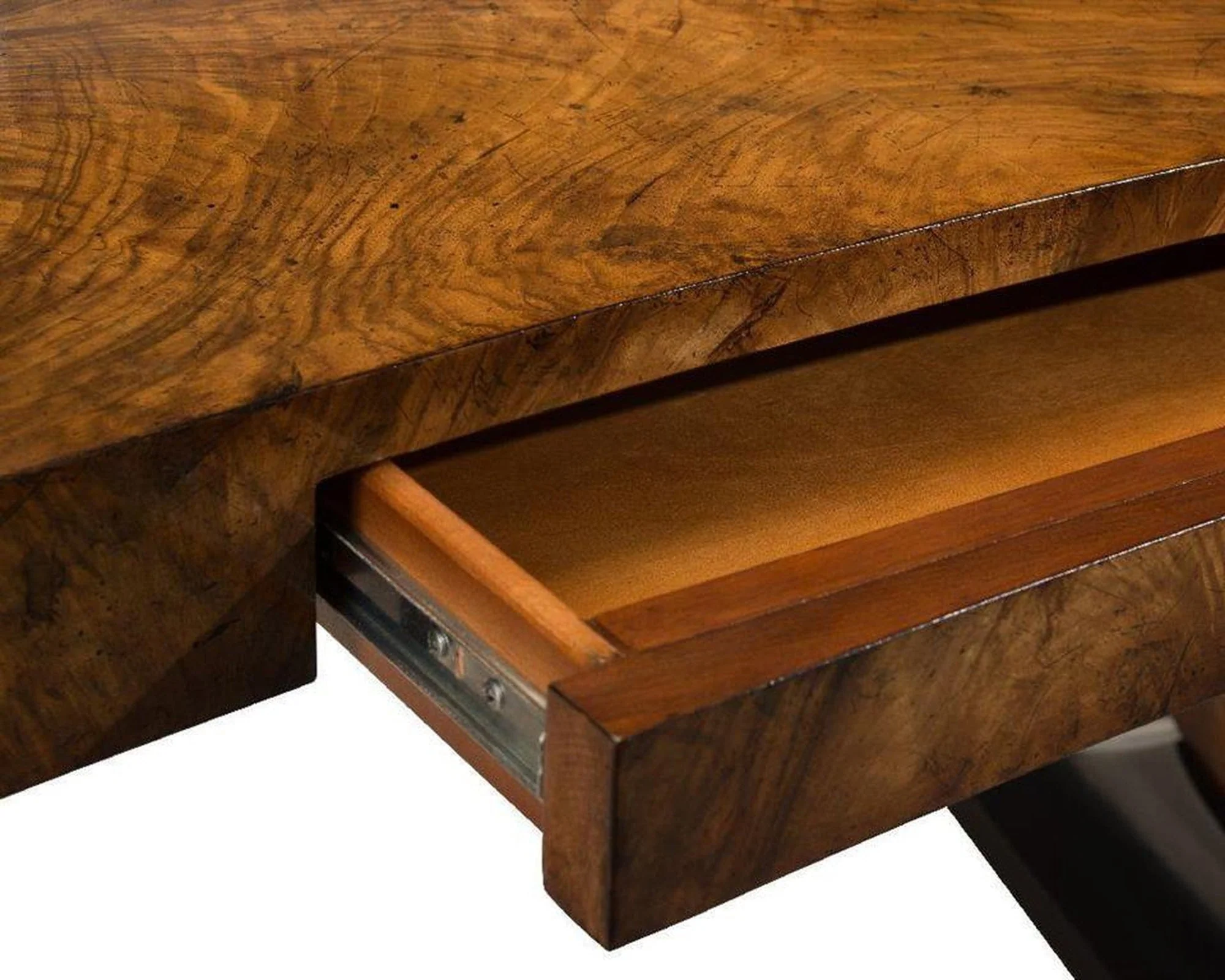 John Richard Curved Walnut Desk - Image 2