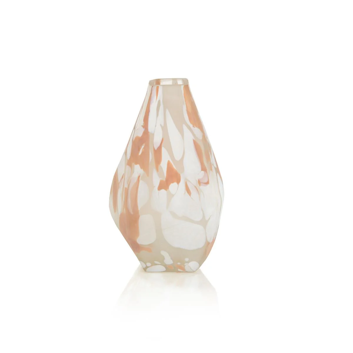 John Richard Decor Blush Rock Glass Vase - Image 2
