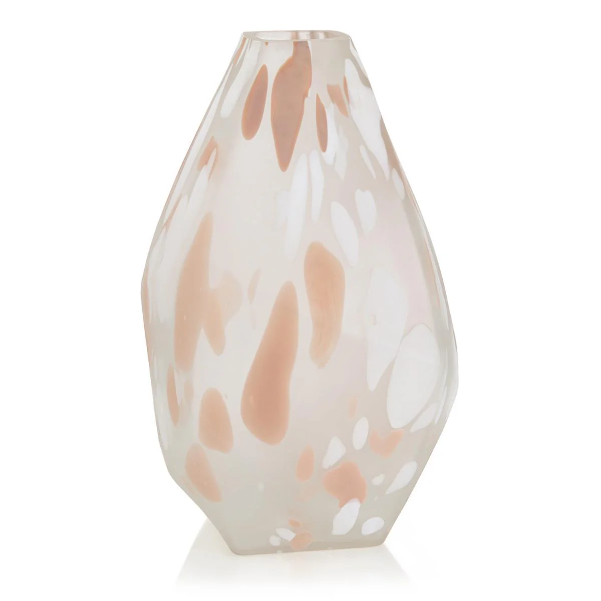 John Richard Decor Blush Rock Glass Vase - Image 3