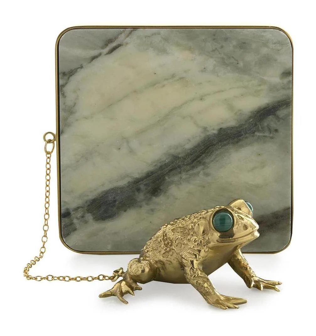 John Richard Decor Brass Frog Napkin Holder - Image 2