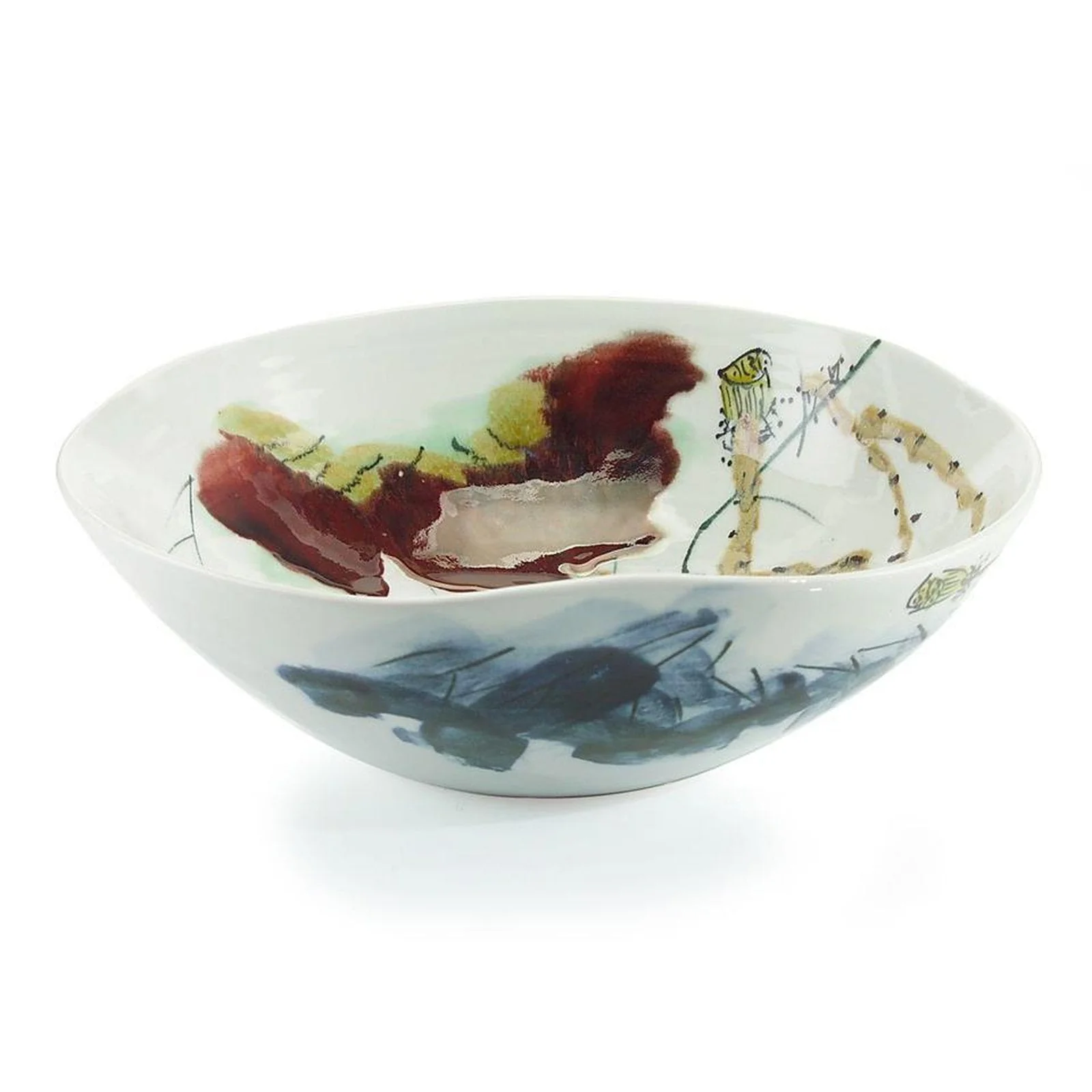John Richard Decor Curled-Rim Porcelain Bowl - Image 4