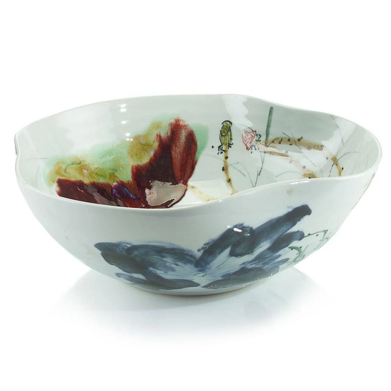 John Richard Decor Curled-Rim Porcelain Bowl - Image 6