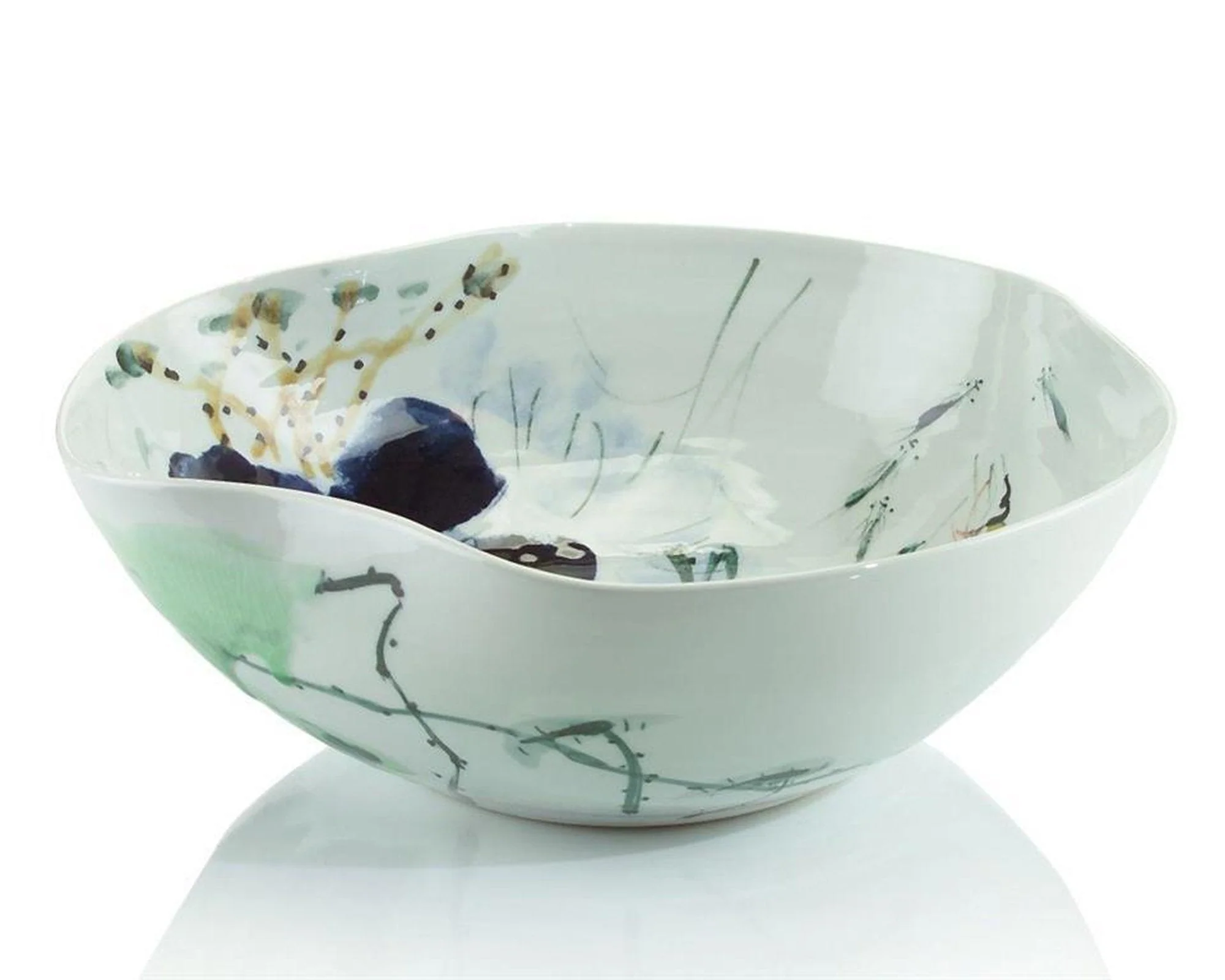 John Richard Decor Curled-Rim Porcelain Bowl - Image 7