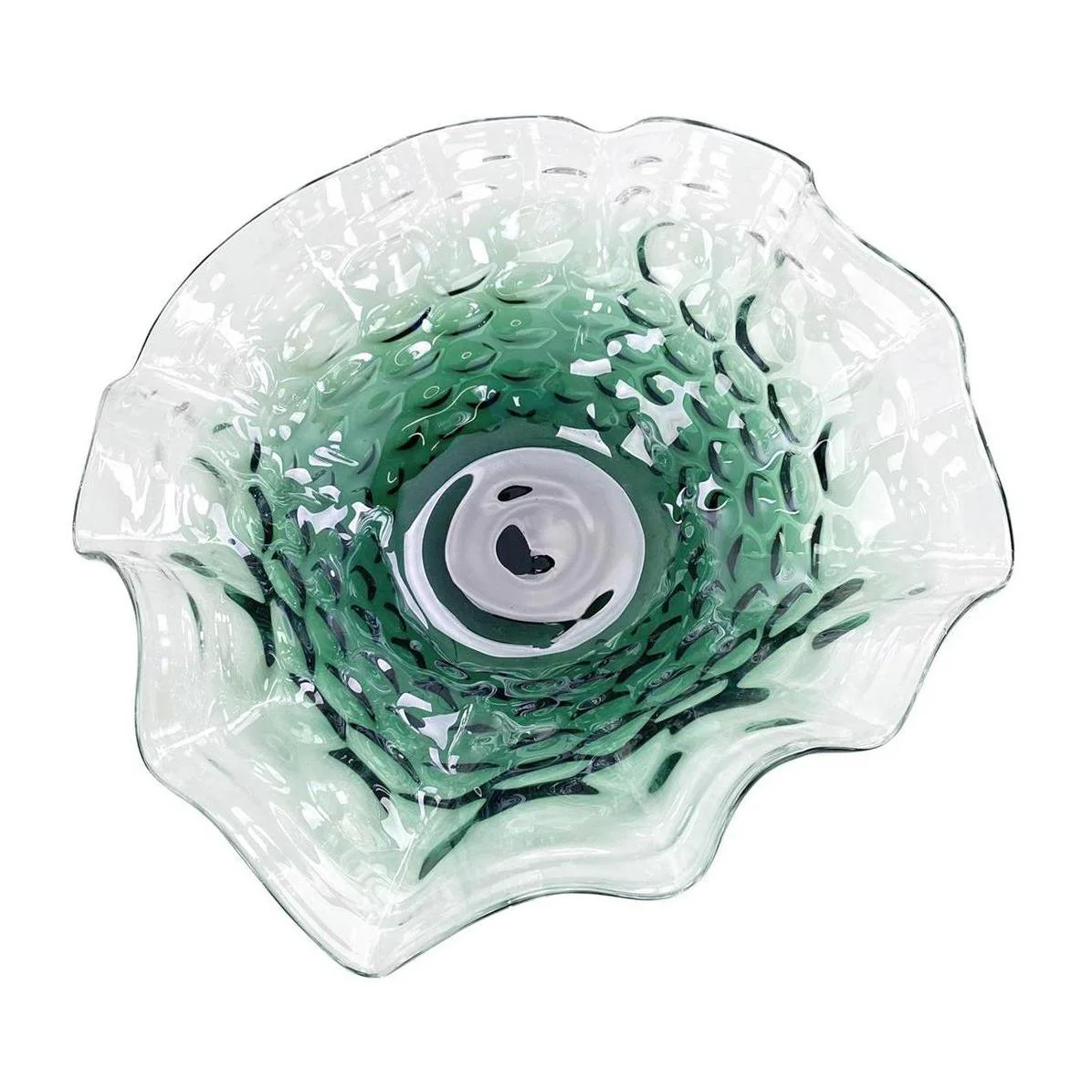 John Richard Decor Emerald Green Handblown Glass Bowl - Image 2