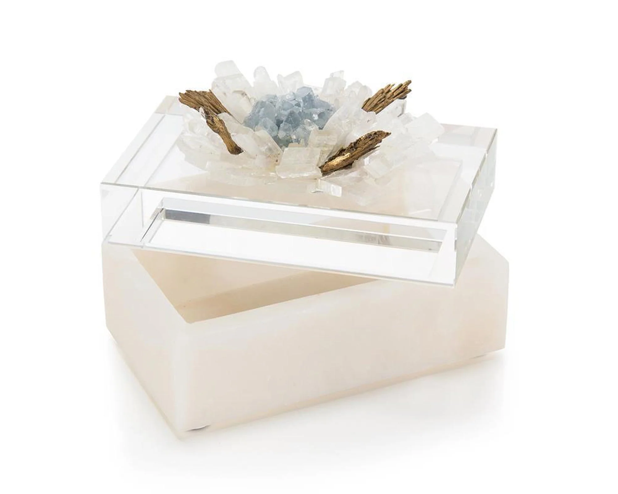 John Richard Decor Festooned in Stones Box with Celestite - Image 2