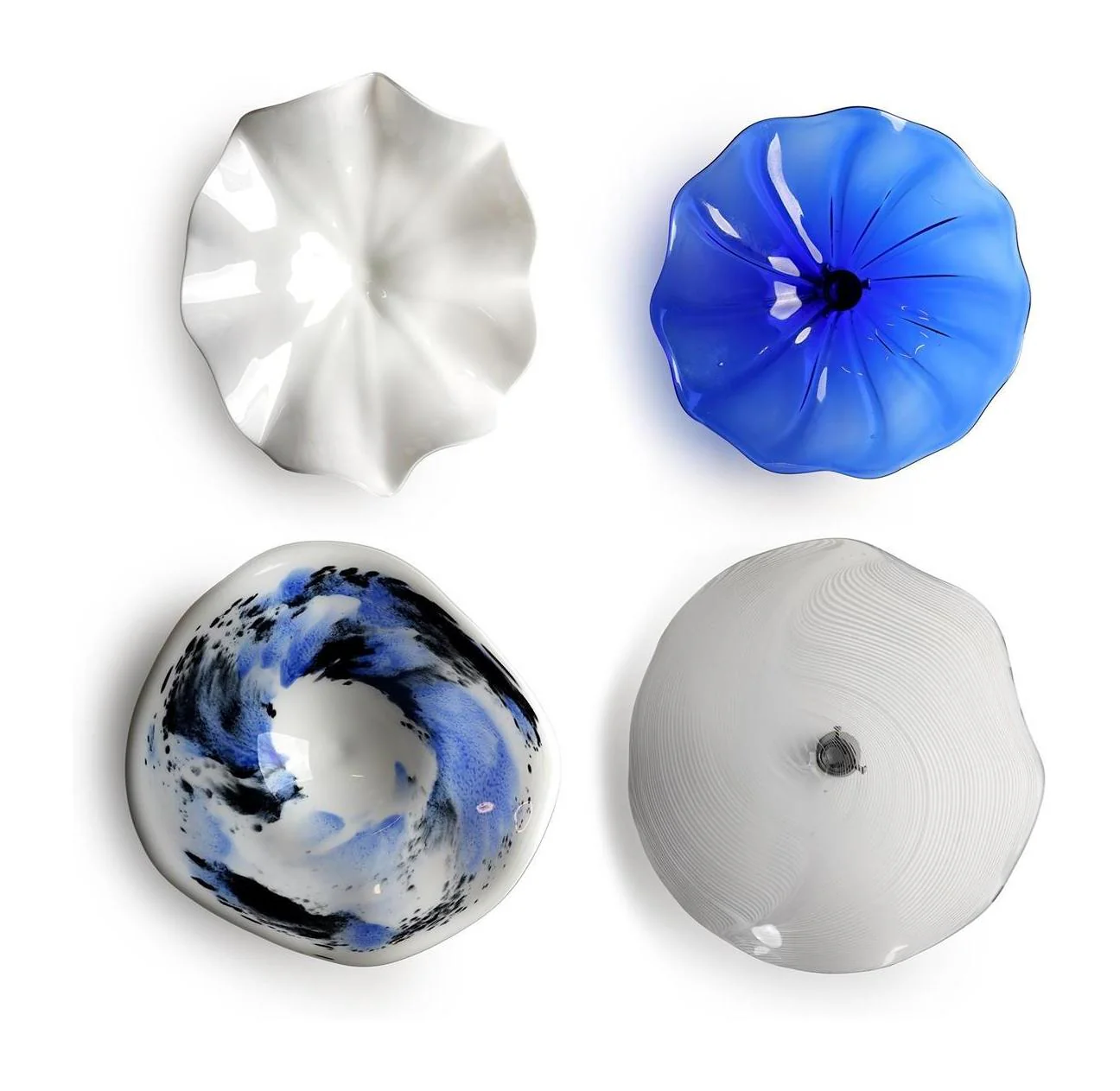 John Richard Decor Flowing Glass Wall Art, Set of 4