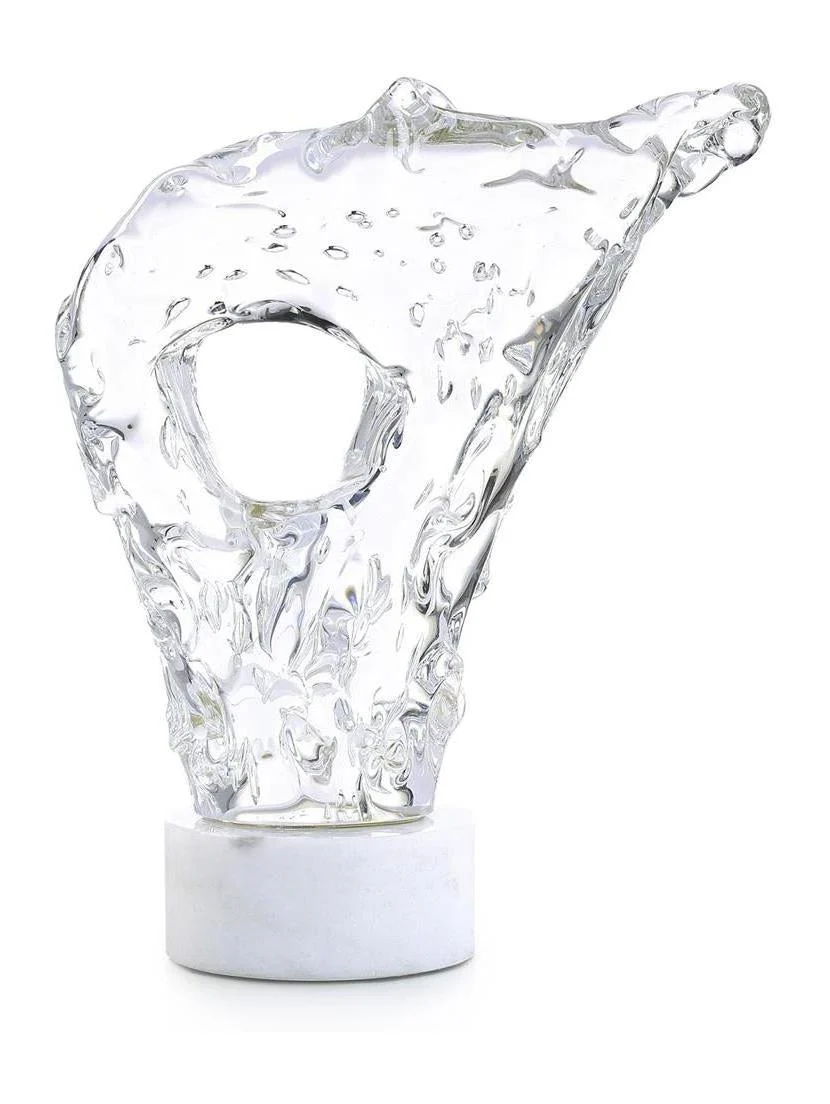 John Richard Decor Glacial Wisp Sculpture on Marble Base - Image 2