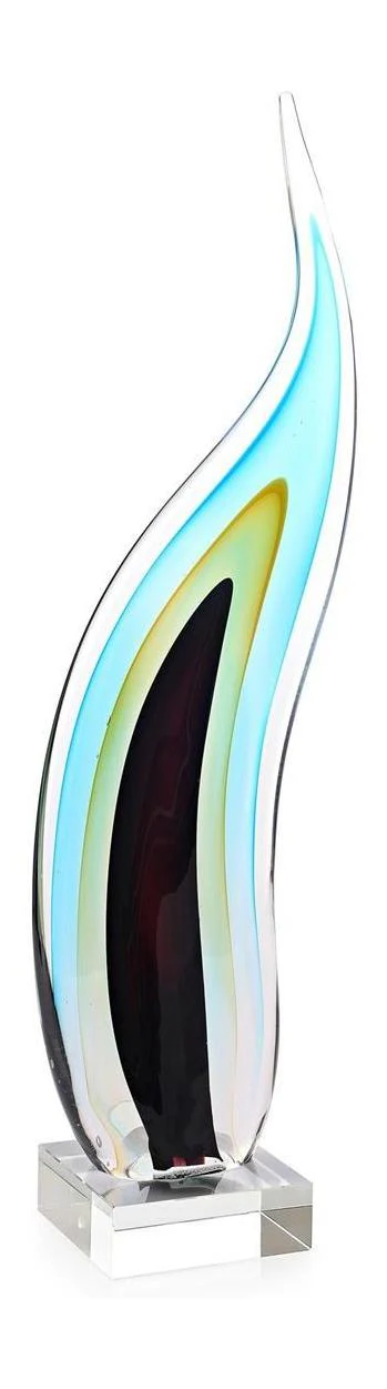 John Richard Decor Glass Wisp Sculpture on Crystal - Image 2