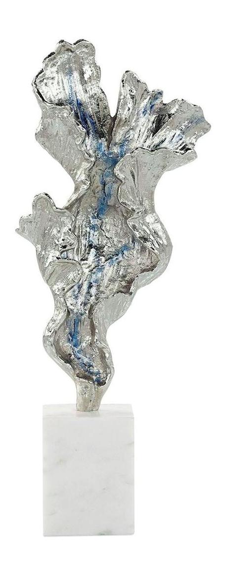 John Richard Decor Gleaming Leaf Sculpture on Marble Base - Image 2