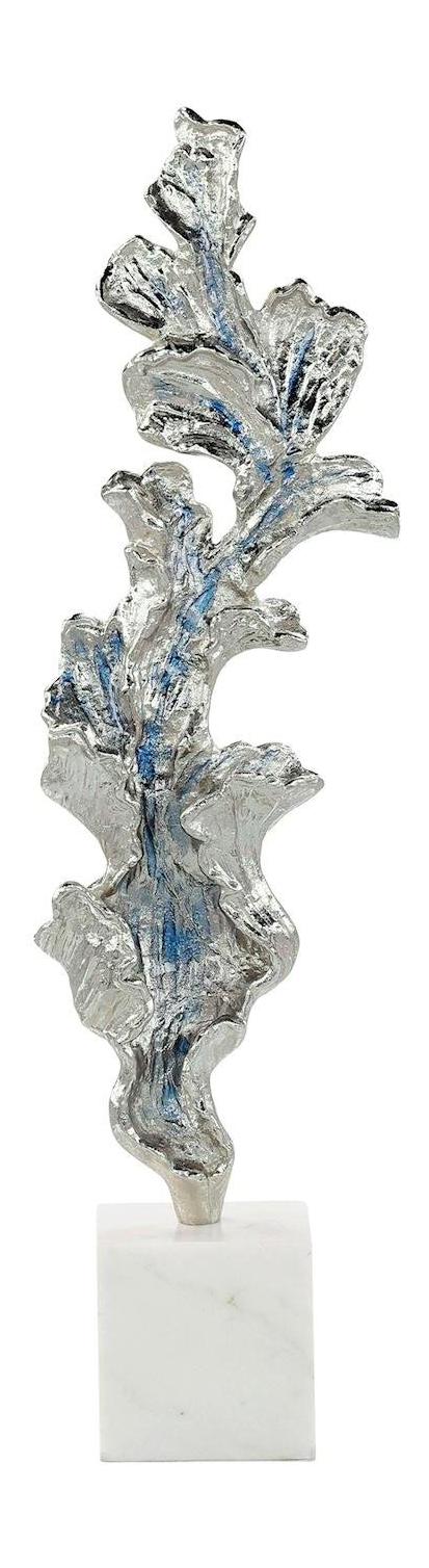 John Richard Decor Gleaming Leaf Sculpture on Marble Base - Image 5