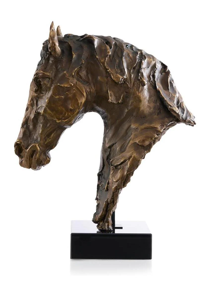 John Richard Decor Horse Bust on Marble - Image 2