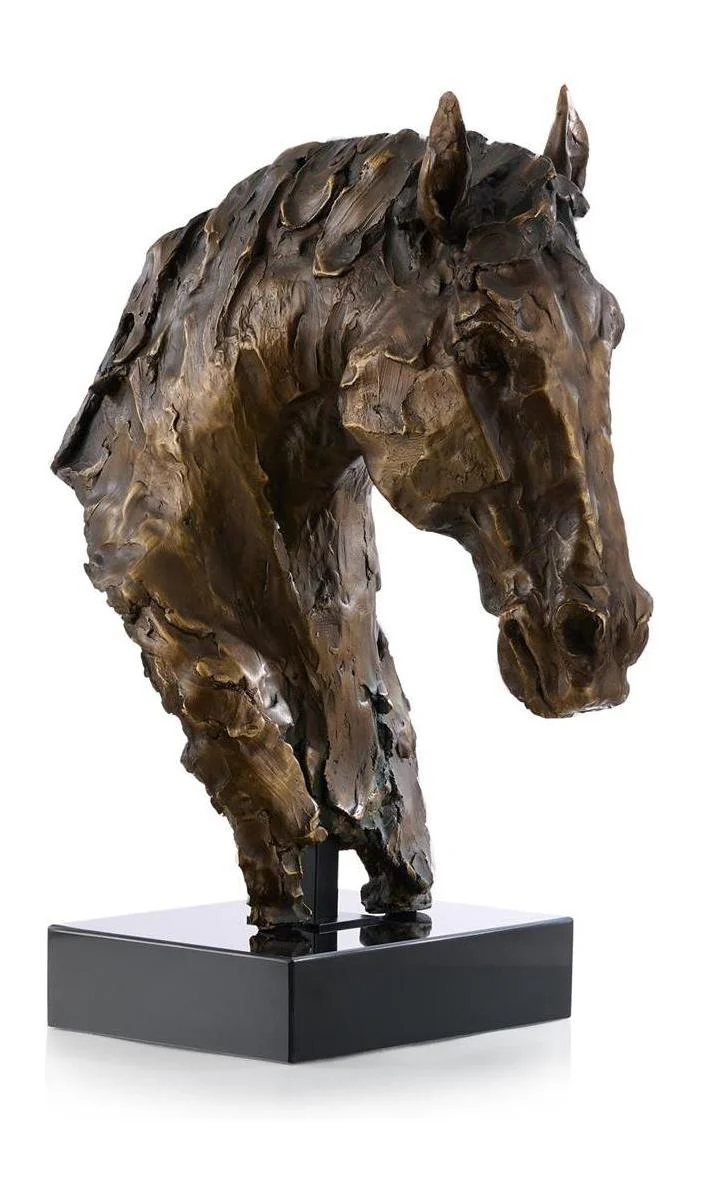 John Richard Decor Horse Bust on Marble - Image 3