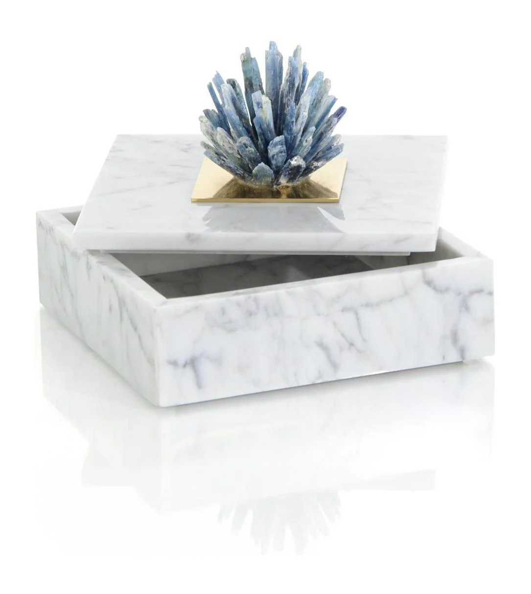 John Richard Decor Kyanite Starburst and Marble Box - Image 2