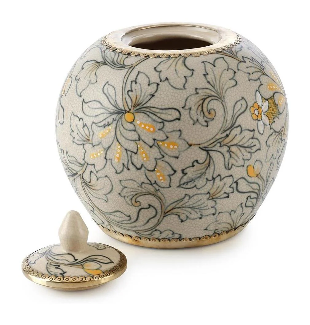 John Richard Decor Lidded Foliage Jar - Image 2