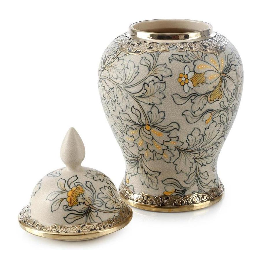 John Richard Decor Lidded Foliage Jar - Image 4