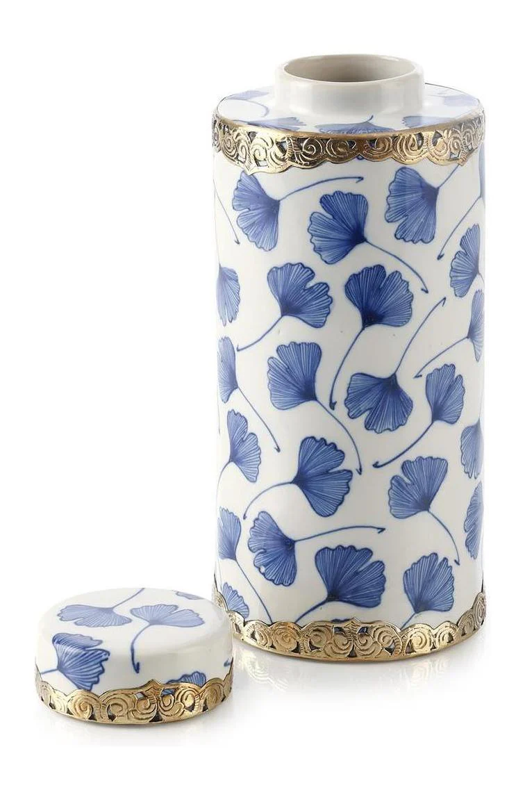John Richard Decor Lidded Ginkgo Jar - Image 2