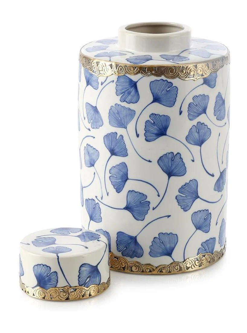 John Richard Decor Lidded Ginkgo Jar - Image 4