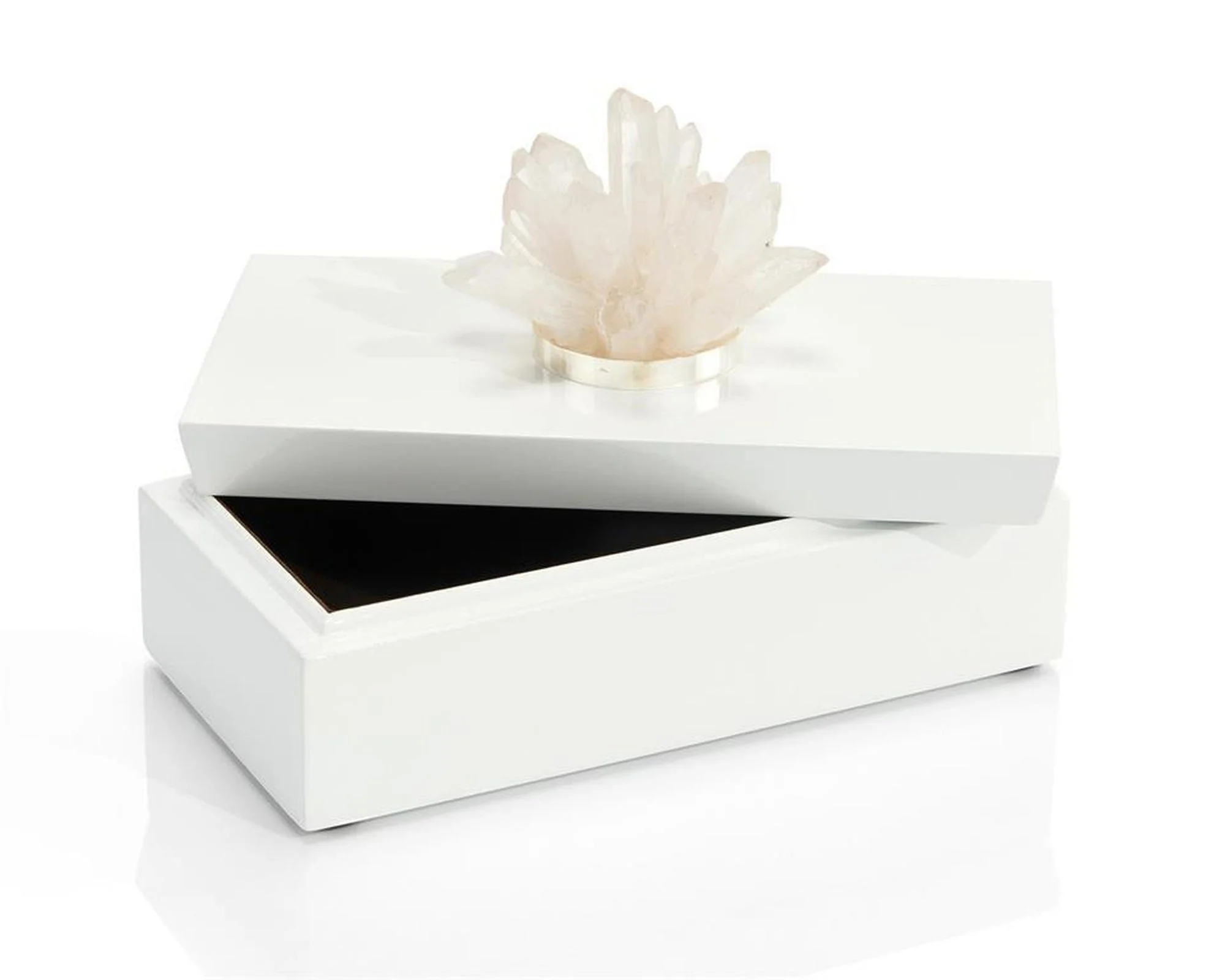 John Richard Decor Long White Box with Quartz - Image 2