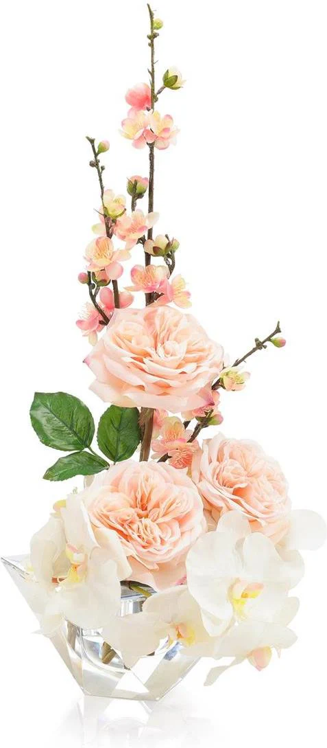 John Richard Decor Pink Rose Blossoms - Image 2