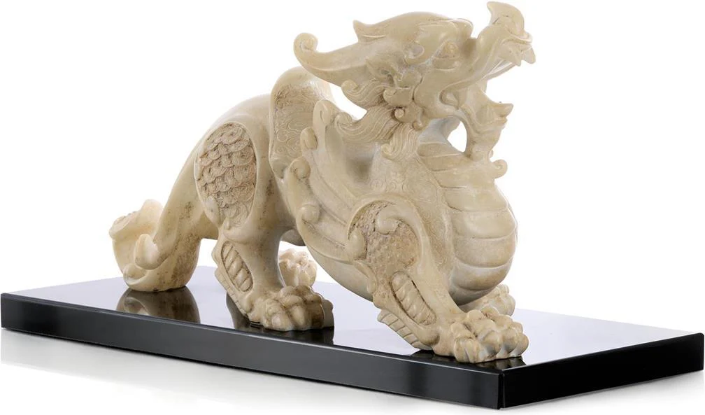 John Richard Decor Pixiu Sculpture on Marble - Image 2