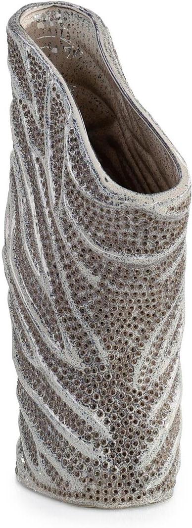 John Richard Decor Porcelain Mesh Vase, Silver - Image 2