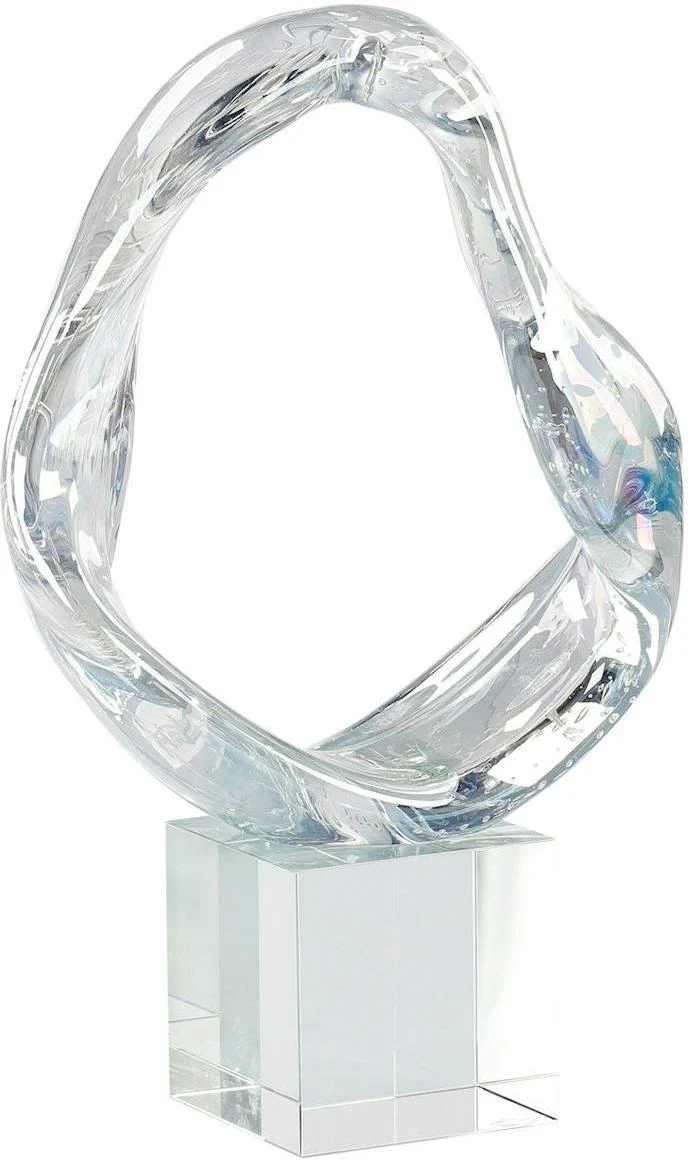 John Richard Decor Prismatic Loop Sculpture on Crystal Base