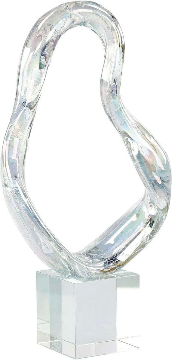 John Richard Decor Prismatic Loop Sculpture on Crystal Base - Image 2