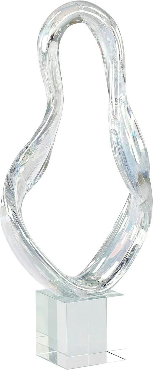 John Richard Decor Prismatic Loop Sculpture on Crystal Base - Image 3