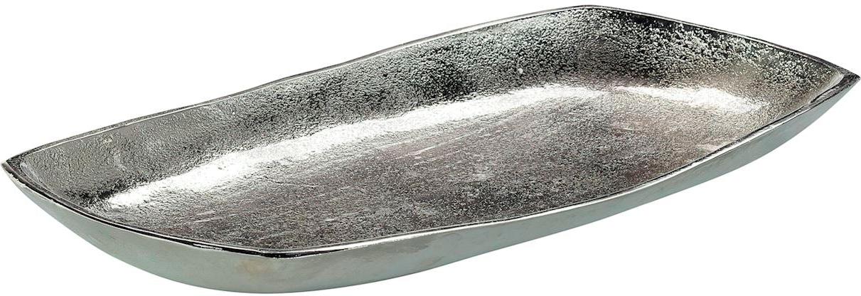 John Richard Decor Scooped Metal Tray, Silver