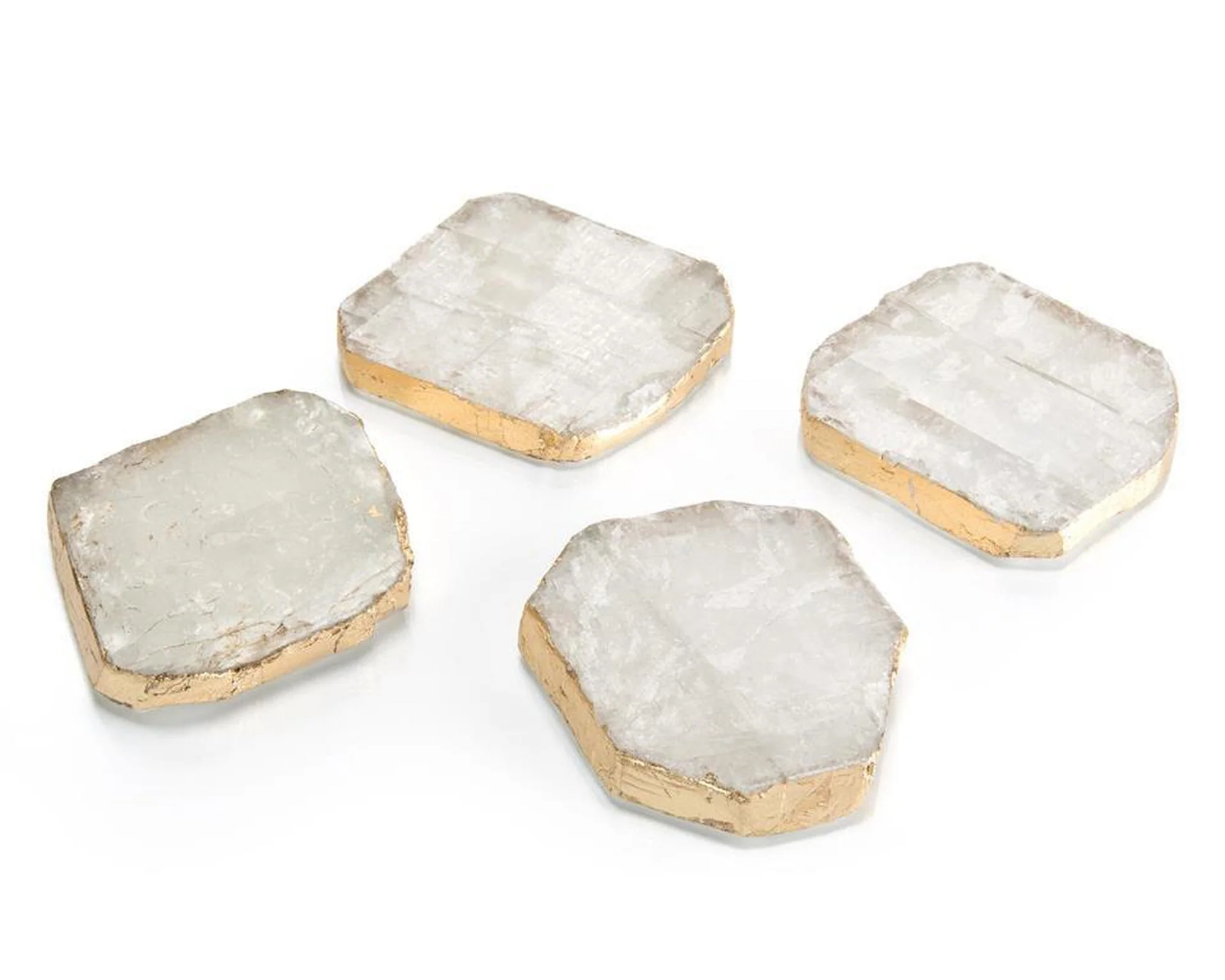 John Richard Decor Set of Four Selenite Coasters - Image 2