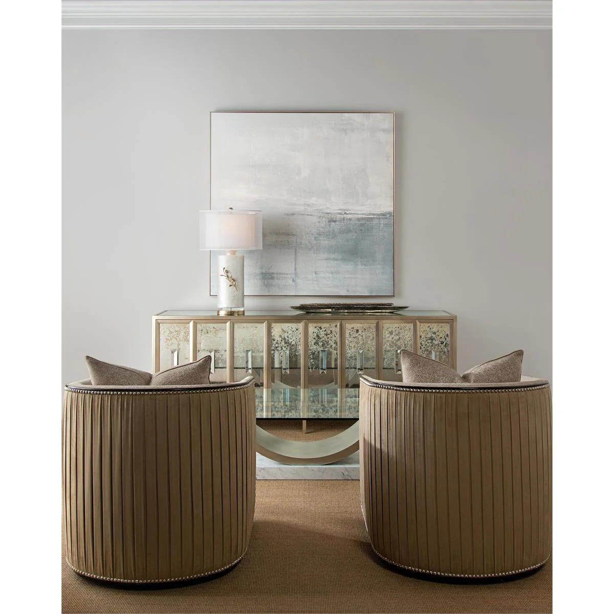John Richard Decor Set of Two Moon Rock Trays - Image 3