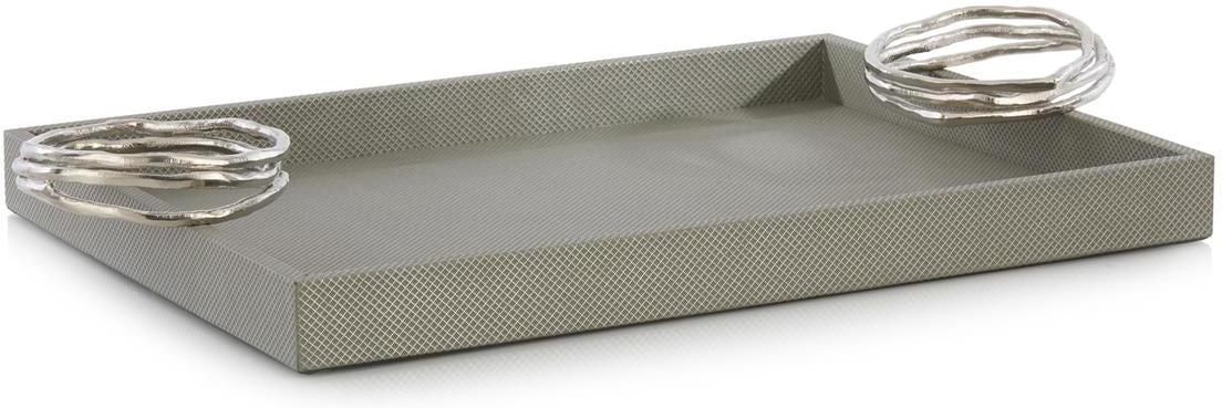 John Richard Decor Silver Coil Tray
