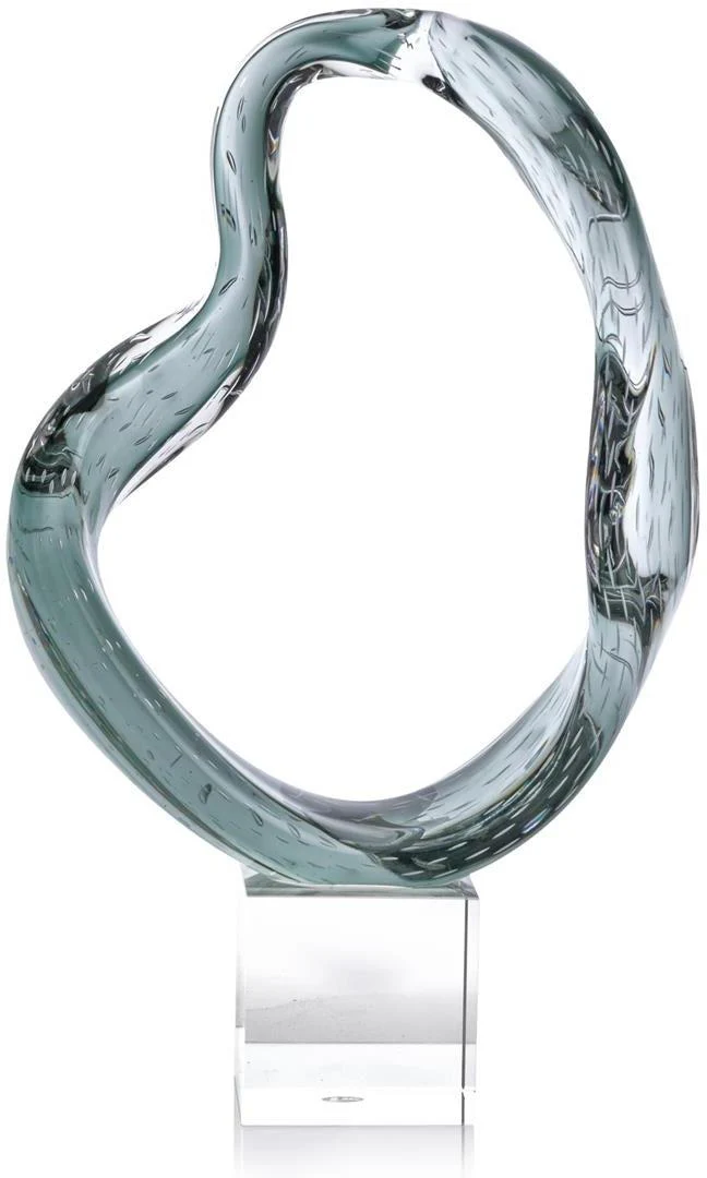 John Richard Decor Viridian Flux Sculpture on Crystal I - Image 2