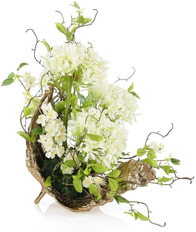 John Richard Decor White Agapanthus Leaf Sculpture - Image 2