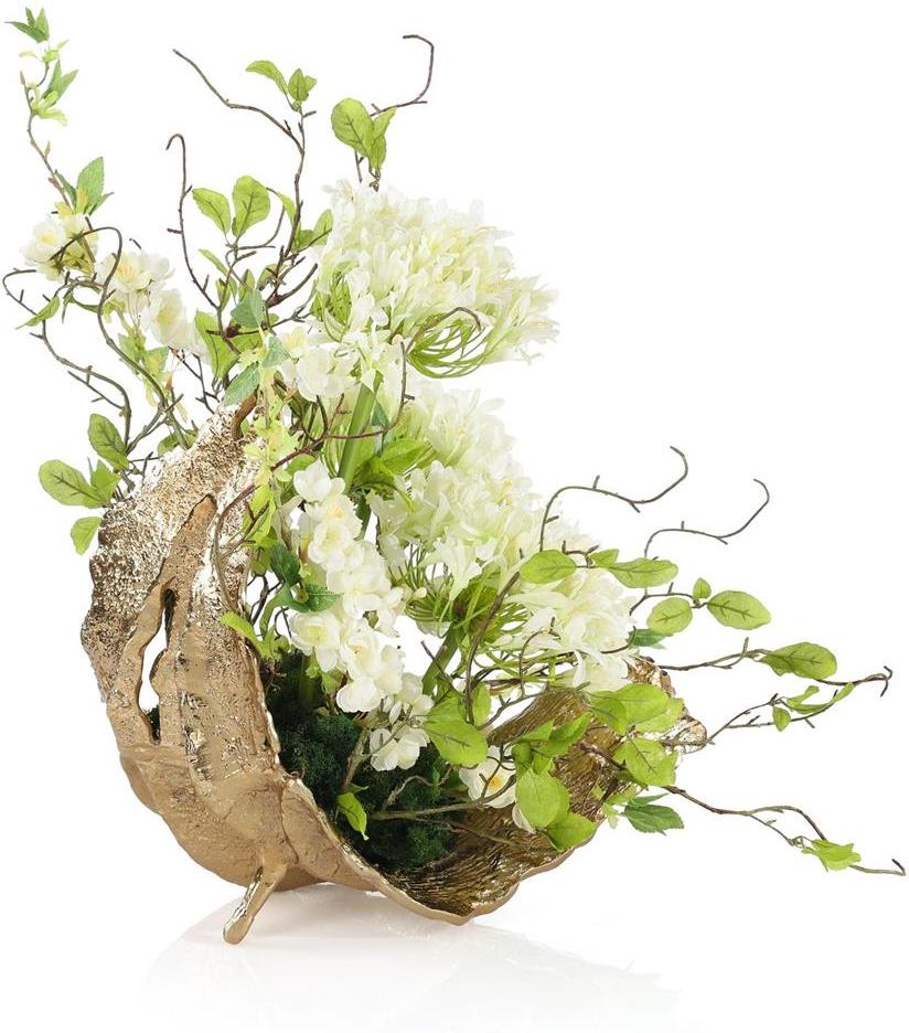 John Richard Decor White Agapanthus Leaf Sculpture - Image 3
