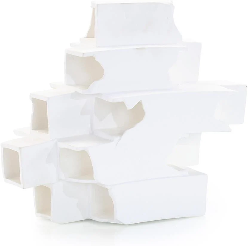 John Richard Decor White Incline Sculpture, Small